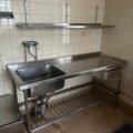 1486662-1 Stainless steel sink with bowl and shelf