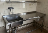 1486662 Stainless steel sink with bowl and shelf