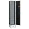 1486781-3 Revel white display cabinet 200x40 cm - Tinted glass