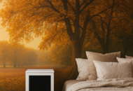 1486782 Revel white bedside table 75 cm with right-hand door