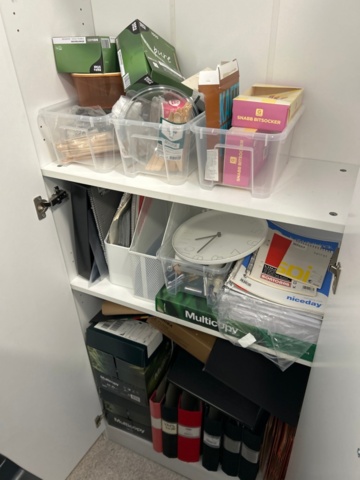 1368657-14 Everything in the office - Corner desk, filing cabinet, screen, etc.