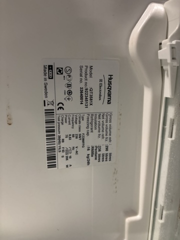 1404506-12 Freezer – Husqvarna QT2581X
