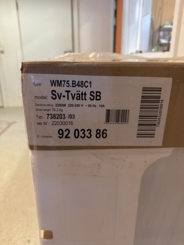 1321363-3 Tvättmaskin NY Cylinda sv-Tvätt sb SVERIGETVÄTTEN (8kg)