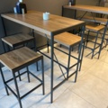 1368670-2 Café/restaurant furniture - 4 tables, 4 benches, 8 stools and 4 wall decorations