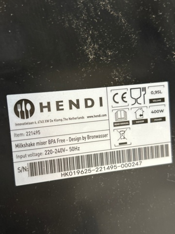 1368674-3 Collection of kitchen equipment - Milkshake machine, glasses, plates, cutlery, etc.