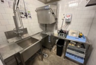 1424129 Diskhörna med huvdiskmaskin, avsköljning och avrinning - Wexiödisk WD-7