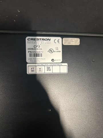 1486218-7 Control system - Crestron CP3