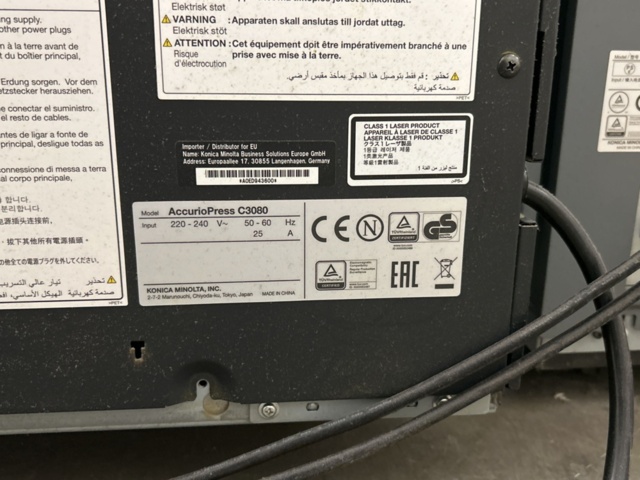 1457492-8 Production printer with finishing equipment - Konica Minolta AccurioPress C3080 -2019