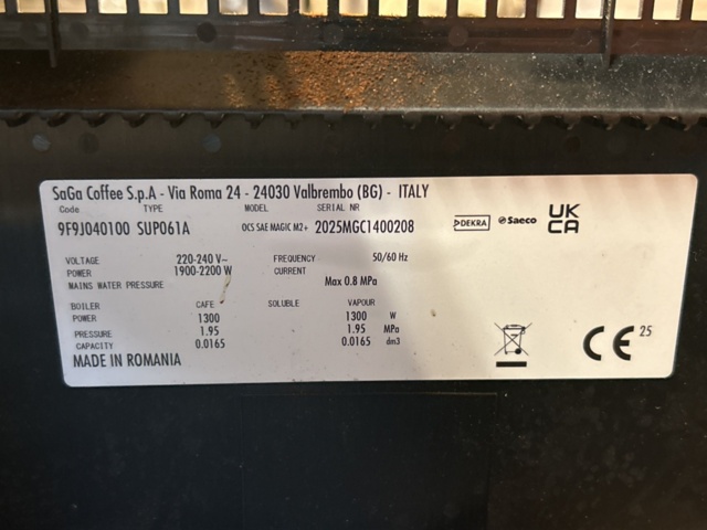 1457503-7 Coffee machine - Saeco OCS SAE Magic M2+