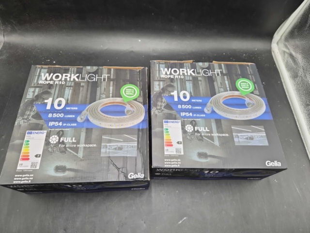 1487253-2 LED-slinga, 2 st, Gelia - 10 m, 8500 lumen, IP44, 4000K