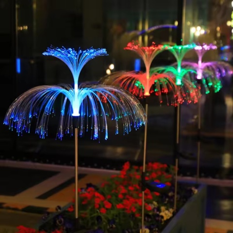 1487772-1 2 pcs Solar Powered Jellyfish Lamp - Garden Lighting - Free Shipping