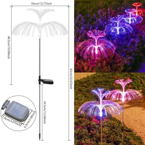 1487772-3 2 pcs Solar Powered Jellyfish Lamp - Garden Lighting - Free Shipping