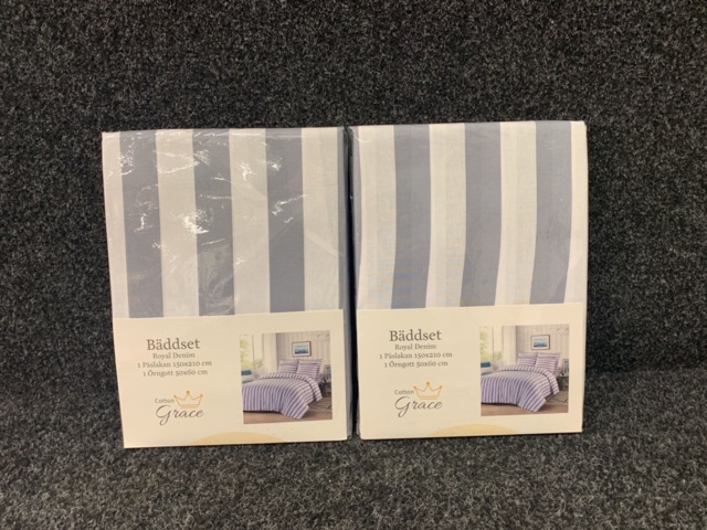 1487943-2 2 pcs Bedding set Cotton Grace, Royal Denim