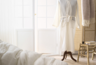 1488108 Bathrobe Bamburino bamboo fabric natural white, size S/M