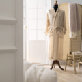 1488127-1 Dressing gown Bamburino bamboo fabric beige, size S/M