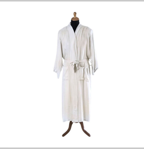 1488157-1 Bathrobe Bamburino bamboo fabric natural white, size L/XL