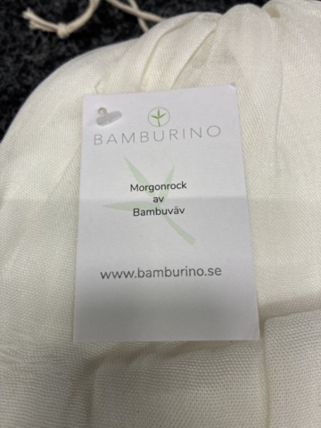 1488124-3 Bathrobe Bamburino bamboo fabric natural white, size S/M