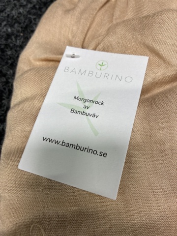 1488179-3 Bathrobe Bamburino bamboo fabric beige, size L/XL