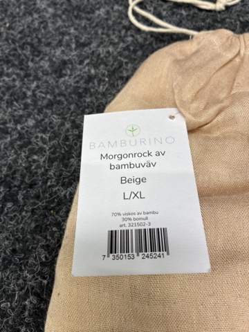 1488179-4 Bathrobe Bamburino bamboo fabric beige, size L/XL