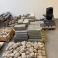 1482201-2 Collection of various paving stones and building materials - about 10 pallets