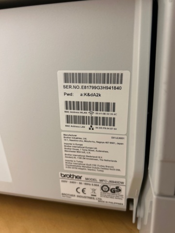 1482224-5 Multifunction printer - Brother MFC-J6940DW