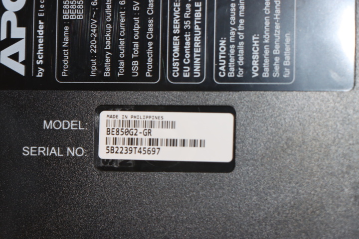 1295845-4 APC Backup Schneider Electric BE8502G2-GR