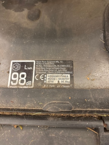 1482206-3 Lawn Mower - Honda HRG536C7VKEA -2016