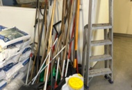 1482218 Collection with garden tools, sprayer and ladder