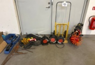 1482203 Construction and workshop equipment - compressor, sack truck, winches and rebar