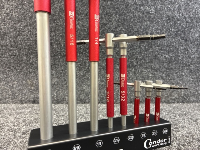 1488905-4 3-Way T-Handle Wrench Set, 8 Pieces, 6-Point 5/64"-3/8"