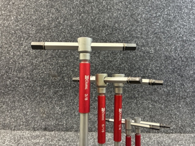 1488905-5 3-Way T-Handle Wrench Set, 8 Pieces, 6-Point 5/64"-3/8"