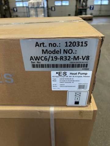 1344085-3 Energy Save 6 kW Air/Water Heat Pump – Monoblock, A+++ N61