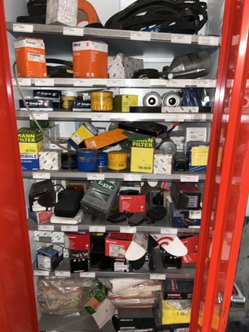 1454999-3 Cabinet 3 pcs with contents - vehicle parts, filters and workshop materials