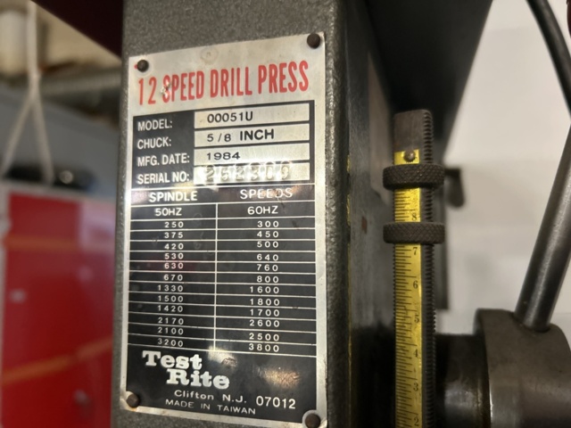 1455000-6 Work trolley with pillar drilling machine and accessories - Test Rite 00051U -1984