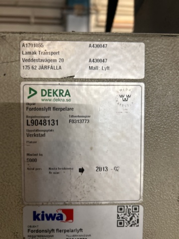 1455006-14 Four-pillar lift 5 tons - OMA 526C -2011