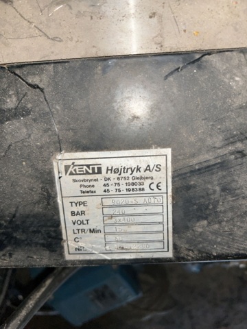 1455012-7 High-pressure washer with accompanying pump - Kent 9020-S Auto