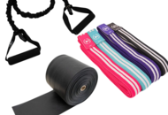 1489135 Resistance bands 4-pack, 10 pcs. Exertube deluxe light - black, Training elastic band roll