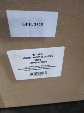 1480329-4 Absorptionsdyna - 30 st, 25x25 cm, universal, 75 L/fp