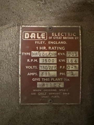 1468043-10 Diesel-powered generator set with generator - Volvo Penta / Dale Electric