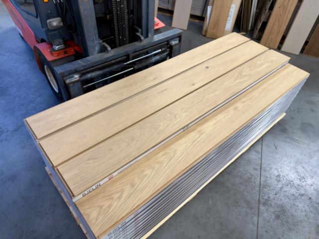 1489334-4 Floor oiled oak Woodura, Misty White, 1-strip, 5-G click floor, 174 sq m, XL