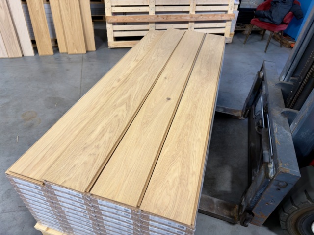 1489334-6 Floor oiled oak Woodura, Misty White, 1-strip, 5-G click floor, 174 sq m, XL