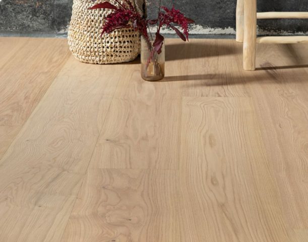 1489334-7 Floor oiled oak Woodura, Misty White, 1-strip, 5-G click floor, 174 sq m, XL