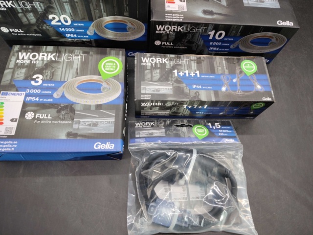 1487382-3 Worklight LED ropes, 3 pcs - Gelia, Worklight Rope, IP54, various lengths