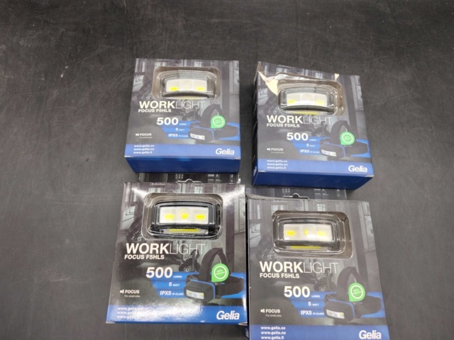 1487389-2 Headlamps, 4 pcs – Gelia FOCUS F5HLS, LED 500 lm, IR sensor, rechargeable, magnet