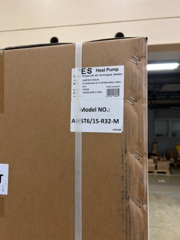 1490660-8 9 kW air/water heat pump Energy Save 250L hot watertank, stainless steel buffertank 15m spiral. K161