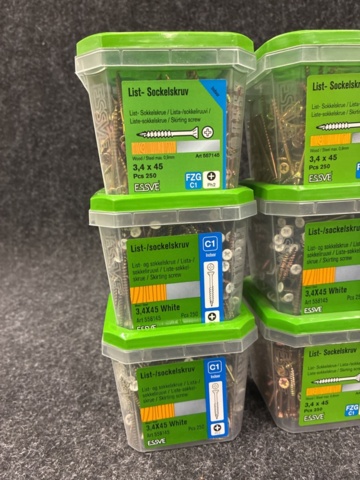 1490706-2 12 pcs Packs Strip-Plinth Screw 3.4x45mm, Essve