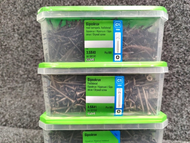 1490864-3 4 pcs Packs Drywall Screws, Essve