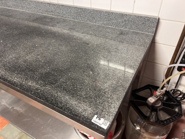 1384744-3 Back bench with stone top approx. 175x73x94 cm