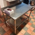 1384745-1 Stainless steel workbench approx. 110x65x89 cm