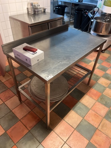 1384745-1 Stainless steel workbench approx. 110x65x89 cm